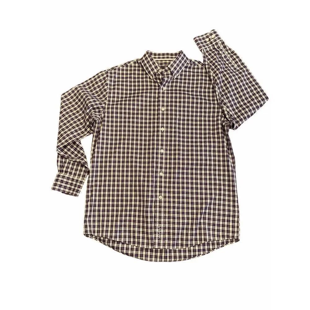JOS. A. BANK Signature Collection Button Down Shirt Purple/ White Men’s Medium